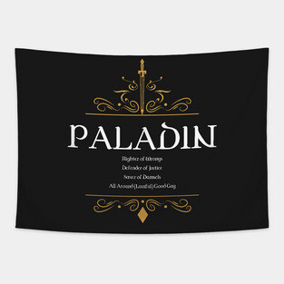Paladin Paladins Warrior Dungeons Crawler and Dragons Slayer Tapestry