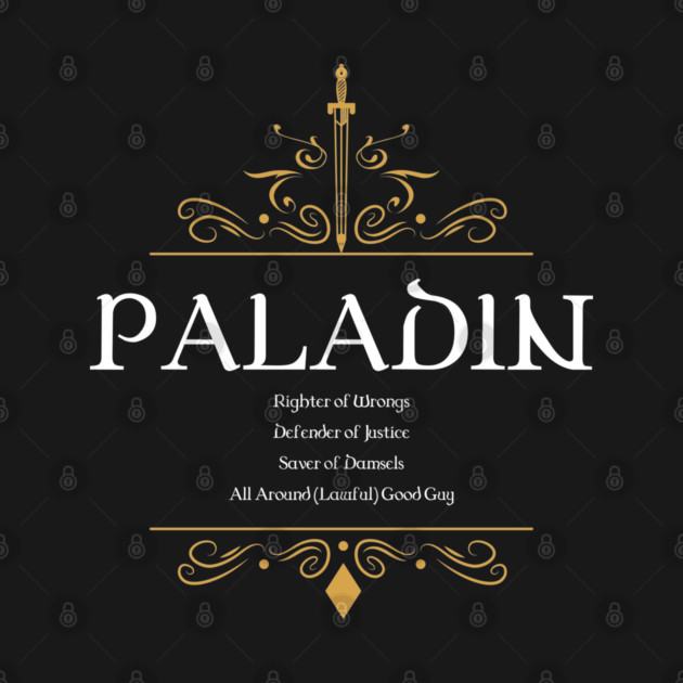 Paladin Paladins Warrior Dungeons Crawler and Dragons Slayer by pixeptional