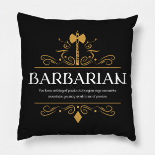 Barbarian Barbarians Tabletop RPG Addict Pillow