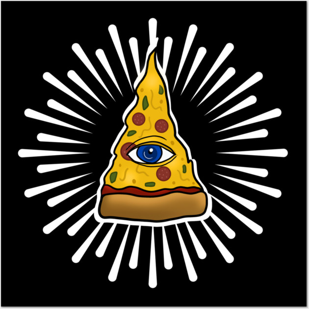 Funny Pizza, Third Eye, Pizza is Everything Wall Art by logiamerch