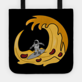 Funny Pizza Lover, Astronaut Surfing Tote