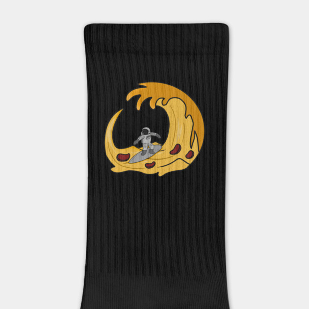 Funny Pizza Lover, Astronaut Surfing by logiamerch