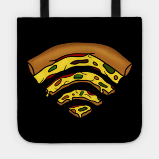 Pizza and Wifi, Funny Pizza Lover, Foodie Tote