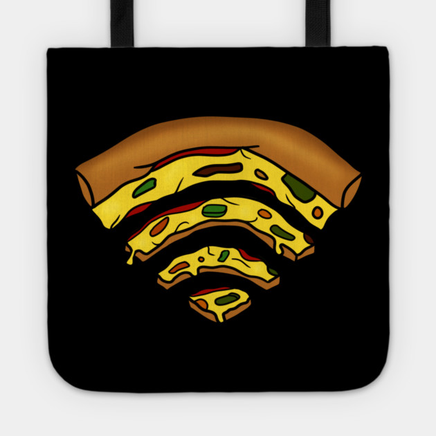 Pizza and Wifi, Funny Pizza Lover, Foodie Tote by logiamerch