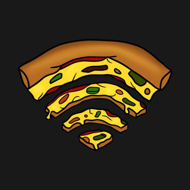 Pizza and Wifi, Funny Pizza Lover, Foodie by logiamerch