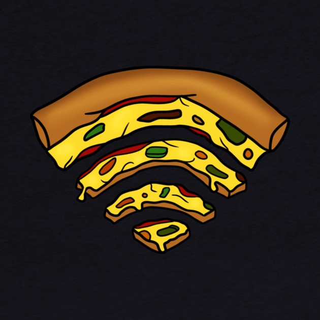 Pizza and Wifi, Funny Pizza Lover, Foodie by logiamerch