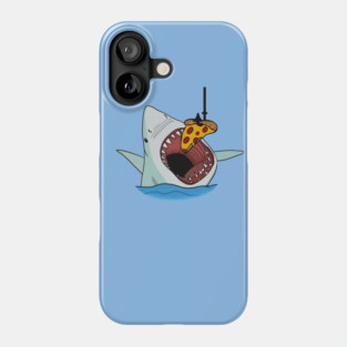 Shark Eating Pizza Funny, Pizza Lover Phone Case