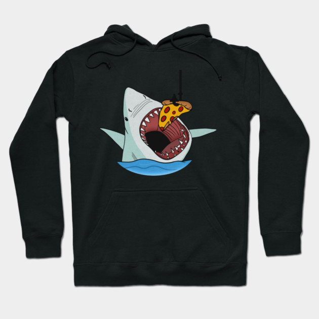 Shark Eating Pizza Funny, Pizza Lover Hoodie by logiamerch