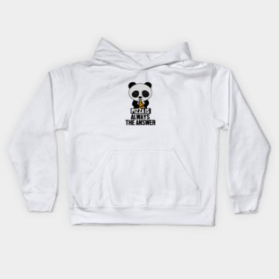 Funny Panda, Pizza is Always the Answer Kids Hoodie