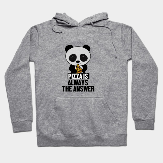 Funny Panda, Pizza is Always the Answer Hoodie by logiamerch