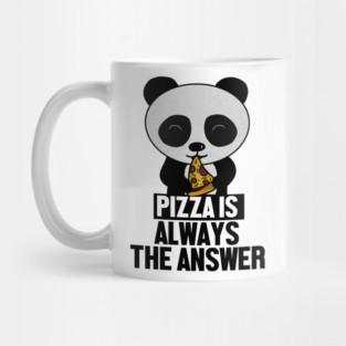 Funny Panda, Pizza is Always the Answer Mug
