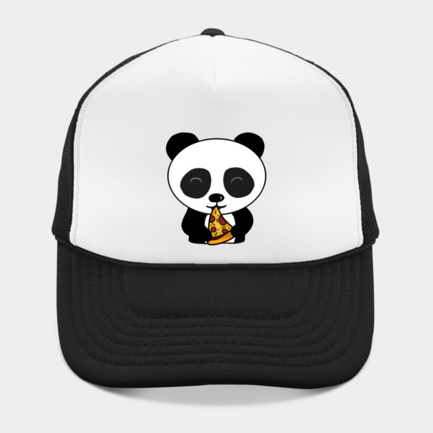Cute Panda Bear Eating Pizza by logiamerch