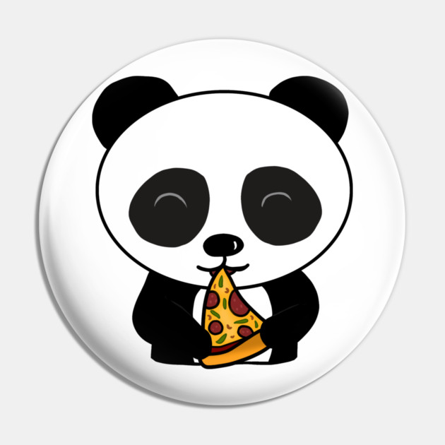 Cute Panda Bear Eating Pizza Pin by logiamerch