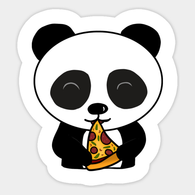 Cute Panda Bear Eating Pizza Magnet by logiamerch