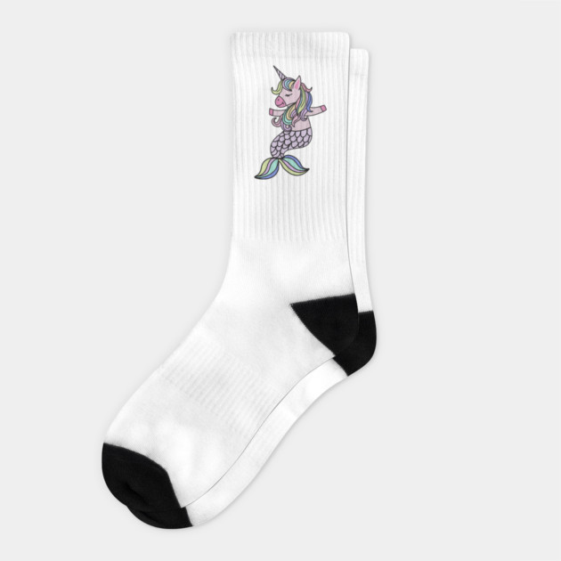 Unicorn, Mermaid, Cute Unicorn Lover Socks by logiamerch