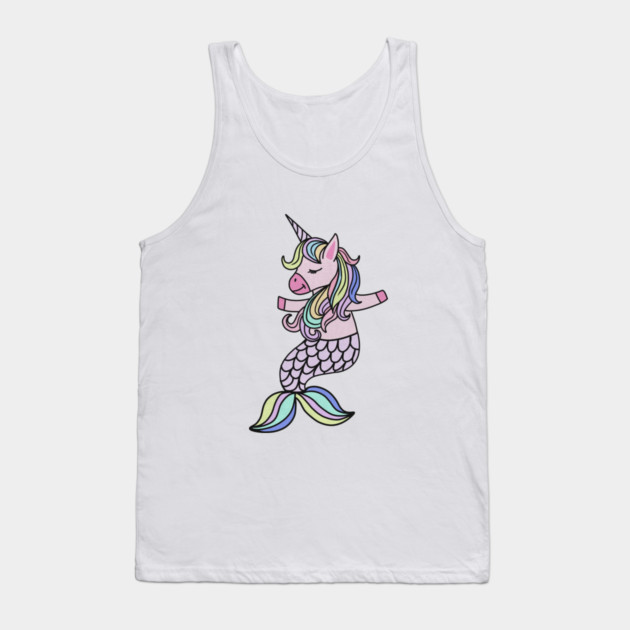 Unicorn, Mermaid, Cute Unicorn Lover Tank Top by logiamerch