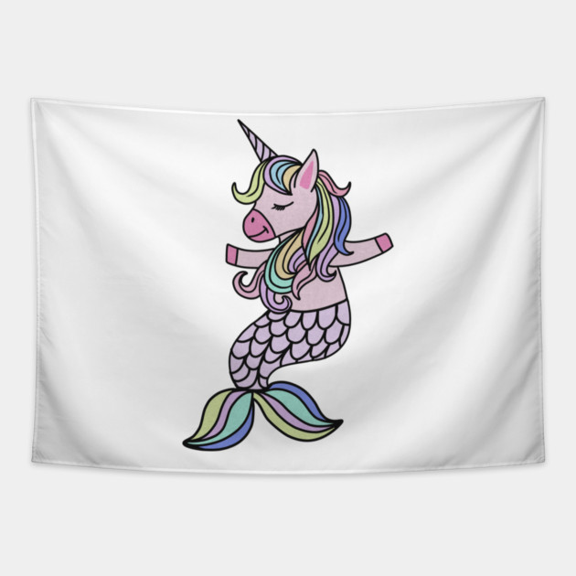 Unicorn, Mermaid, Cute Unicorn Lover Tapestry by logiamerch