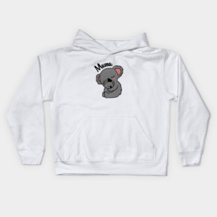 Cute Koala Bear Mama with Cub Kids Hoodie