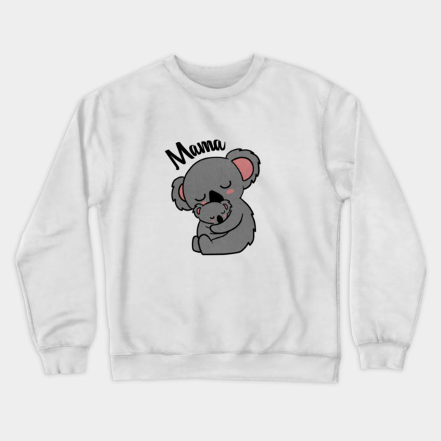Cute Koala Bear Mama with Cub Crewneck Sweatshirt by logiamerch
