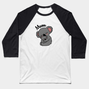 Cute Koala Bear Mama with Cub Baseball T-Shirt