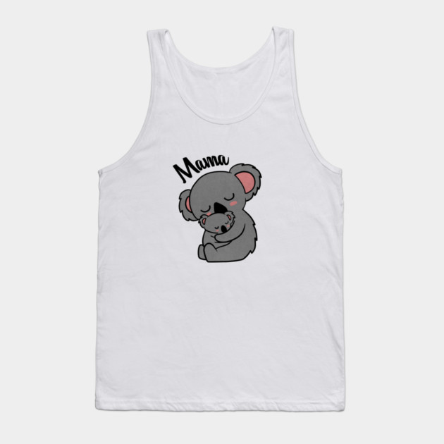 Cute Koala Bear Mama with Cub Tank Top by logiamerch