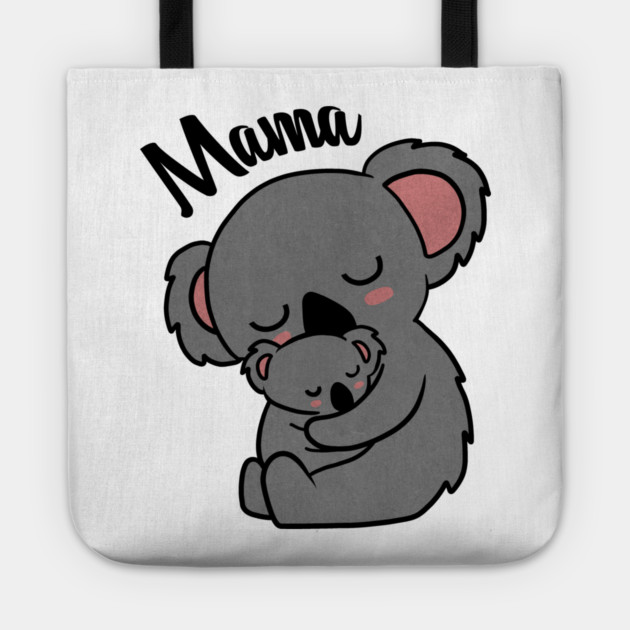 Cute Koala Bear Mama with Cub Tote by logiamerch