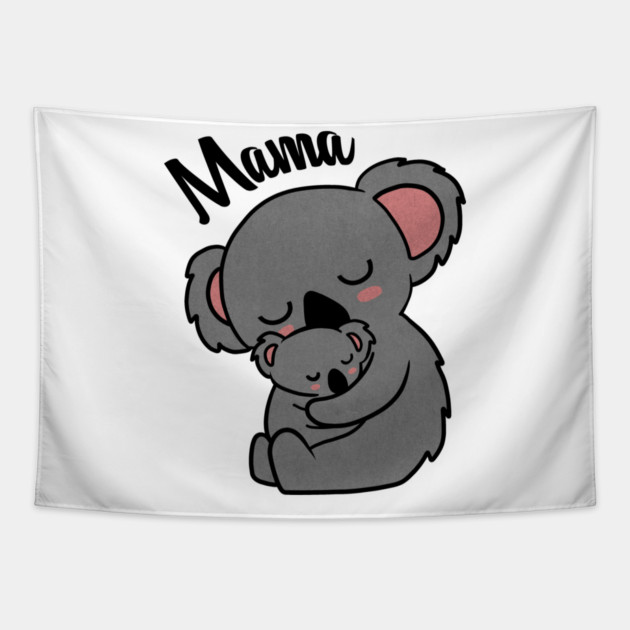 Cute Koala Bear Mama with Cub Tapestry by logiamerch