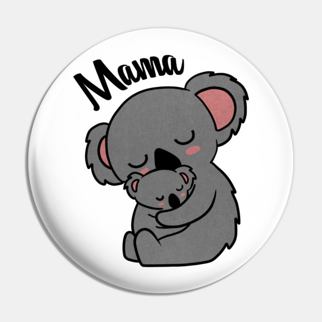 Cute Koala Bear Mama with Cub Pin by logiamerch
