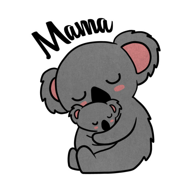 Cute Koala Bear Mama with Cub by logiamerch