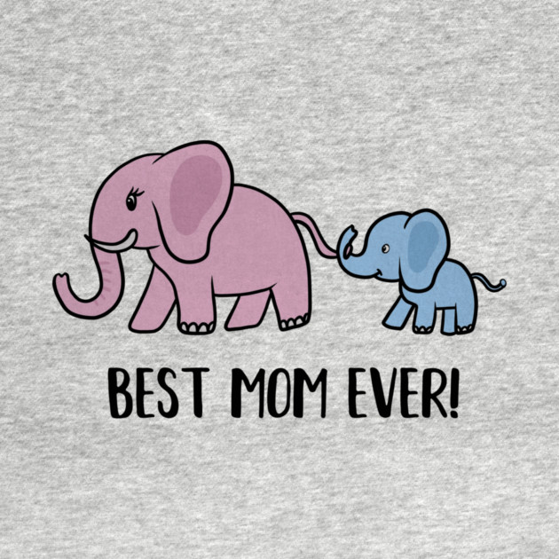 Elephant Mama with Cub, Best Mom Ever by logiamerch