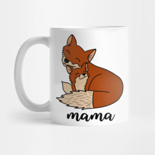 Fox Mama with Baby, Love Mothers Mug