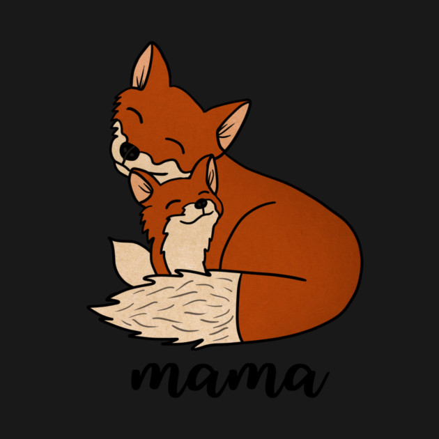 Fox Mama with Baby, Love Mothers by logiamerch