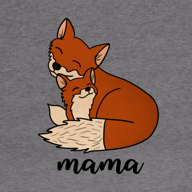 Fox Mama with Baby, Love Mothers by logiamerch