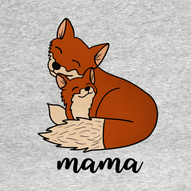 Fox Mama with Baby, Love Mothers by logiamerch