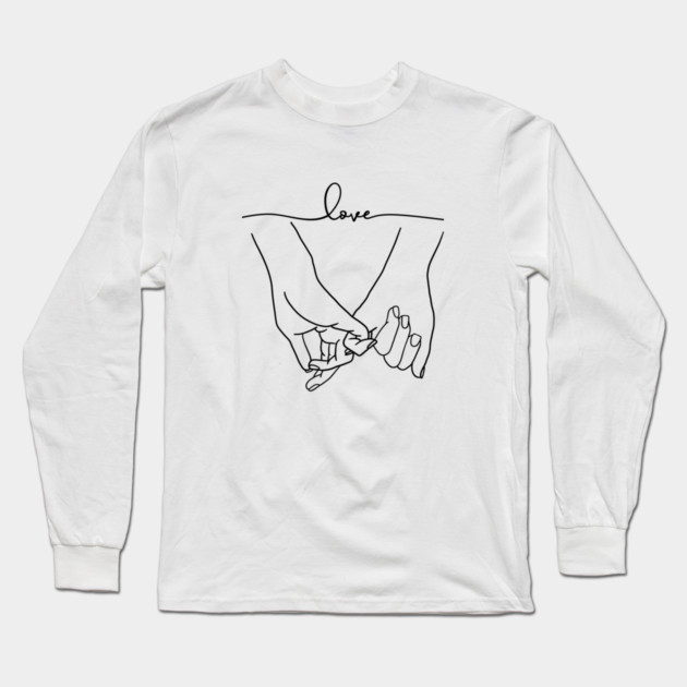Holding Hands, Relationship, Love, Couple Long Sleeve T-Shirt by logiamerch
