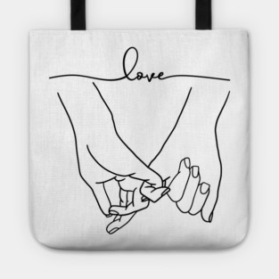 Holding Hands, Relationship, Love, Couple Tote