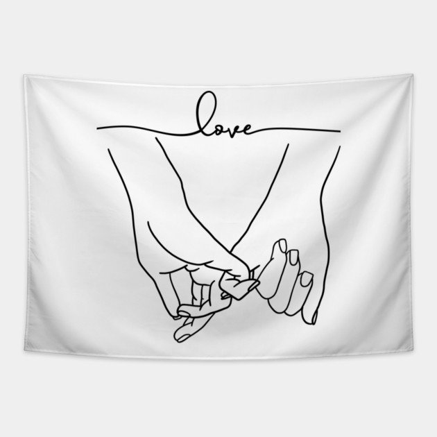 Holding Hands, Relationship, Love, Couple Tapestry by logiamerch