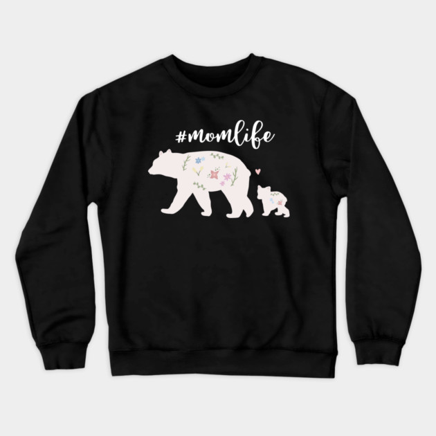 Mama bear with cub, Mom Life, Love Mothers Crewneck Sweatshirt by logiamerch