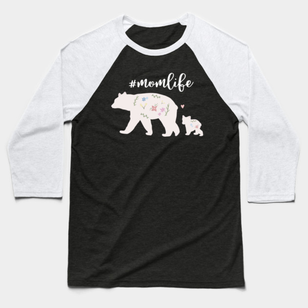 Mama bear with cub, Mom Life, Love Mothers Baseball T-Shirt by logiamerch