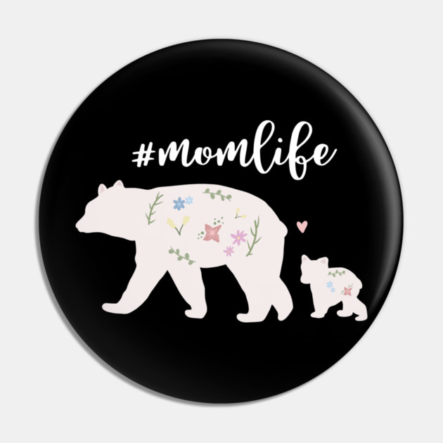 Mama bear with cub, Mom Life, Love Mothers Pin by logiamerch