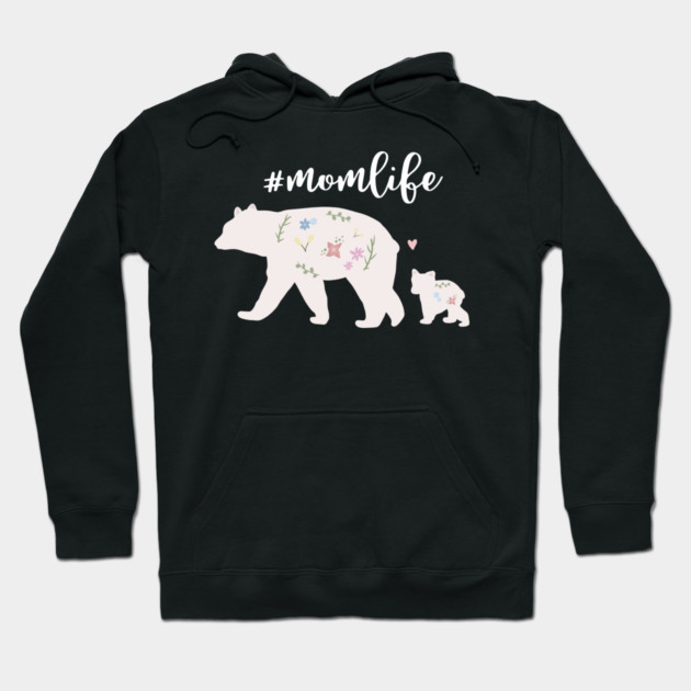 Mama bear with cub, Mom Life, Love Mothers Hoodie by logiamerch