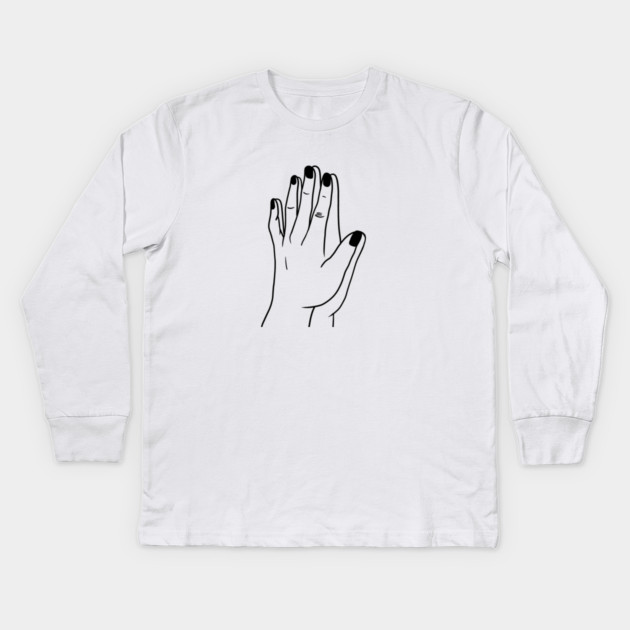 Holding Hands, Relationship, Love, Couple Kids Long Sleeve T-Shirt by logiamerch
