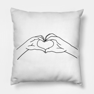 Relationship, Love Heart, Hands Pillow
