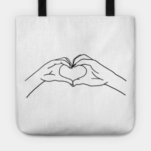 Relationship, Love Heart, Hands Tote