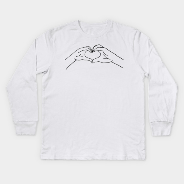 Relationship, Love Heart, Hands Kids Long Sleeve T-Shirt by logiamerch