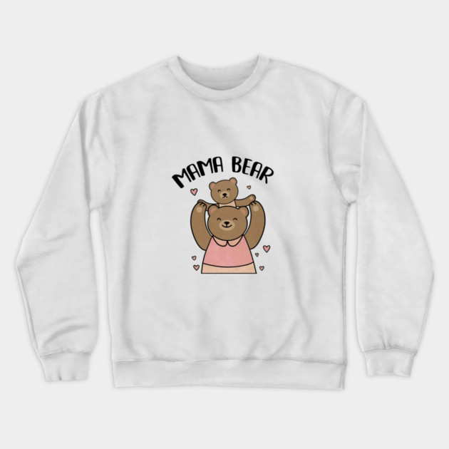 Mama bear with cub, Love Mothers Crewneck Sweatshirt by logiamerch