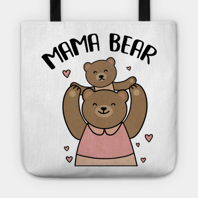 Mama bear with cub, Love Mothers Tote by logiamerch