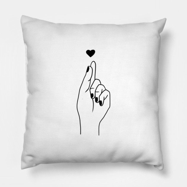 Love Hand Gesture Pillow by logiamerch