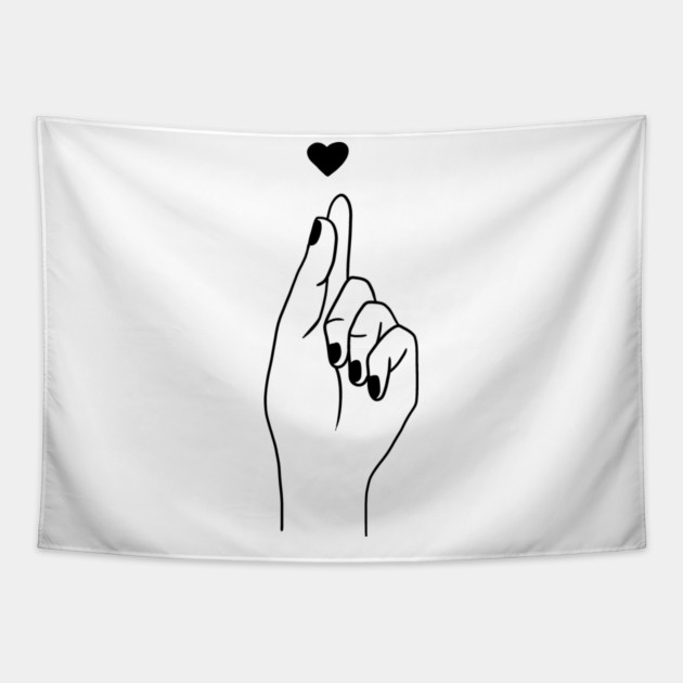 Love Hand Gesture Tapestry by logiamerch