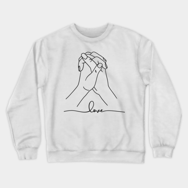 Love Hand Gesture, Couple, Relationship Crewneck Sweatshirt by logiamerch